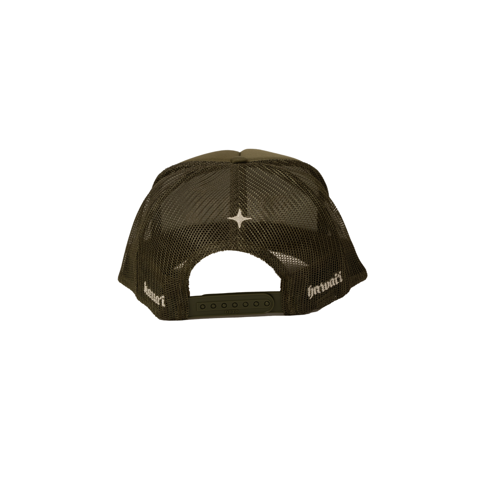 The Black Mountain Mesh Snapback Hat — Army Green