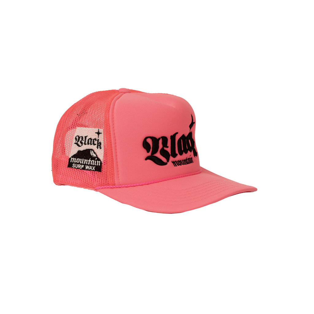 The Black Mountain Mesh Snapback Hat — Hi Vis Pink