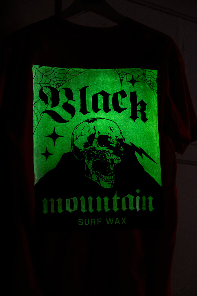 The Skull Mountain Tee — Glow In The Dark — BLACK