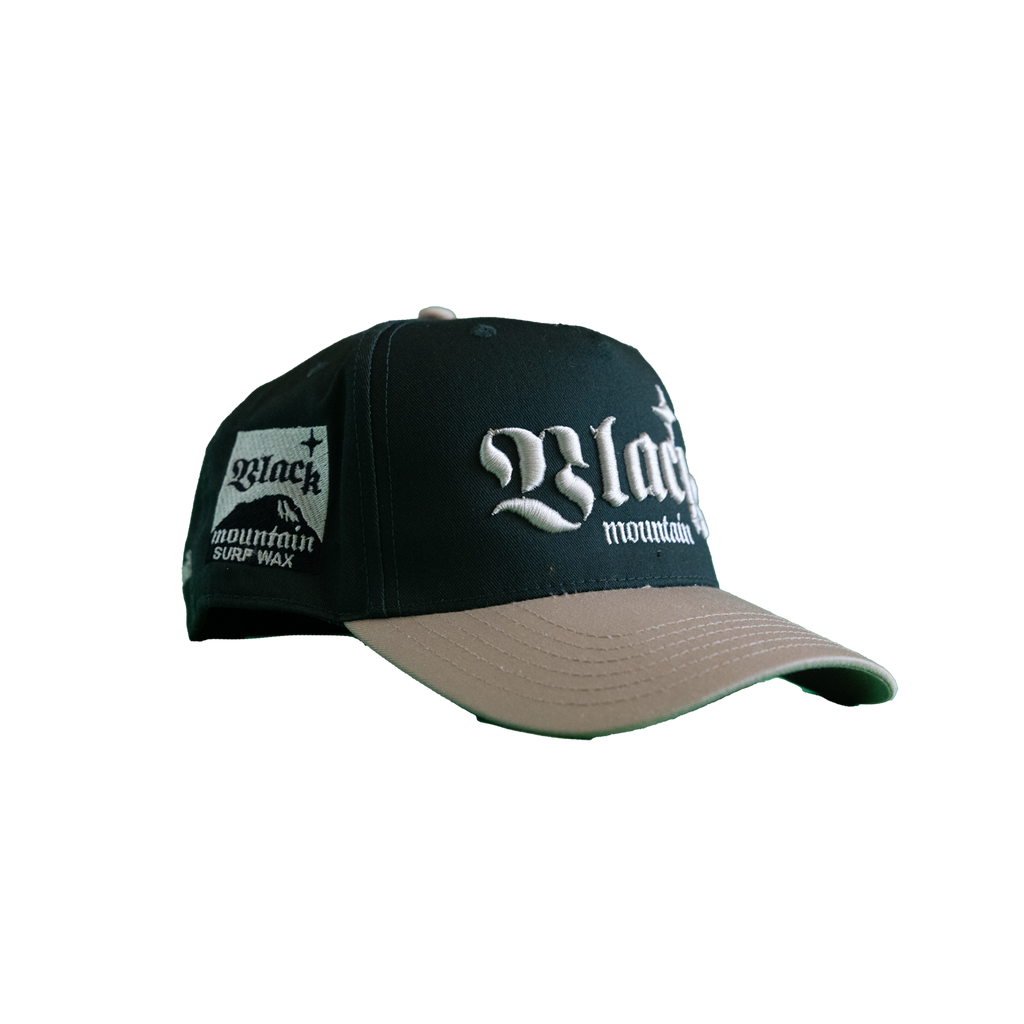 The Black Mountain Snapback Hat — Emerald with Tan Brim