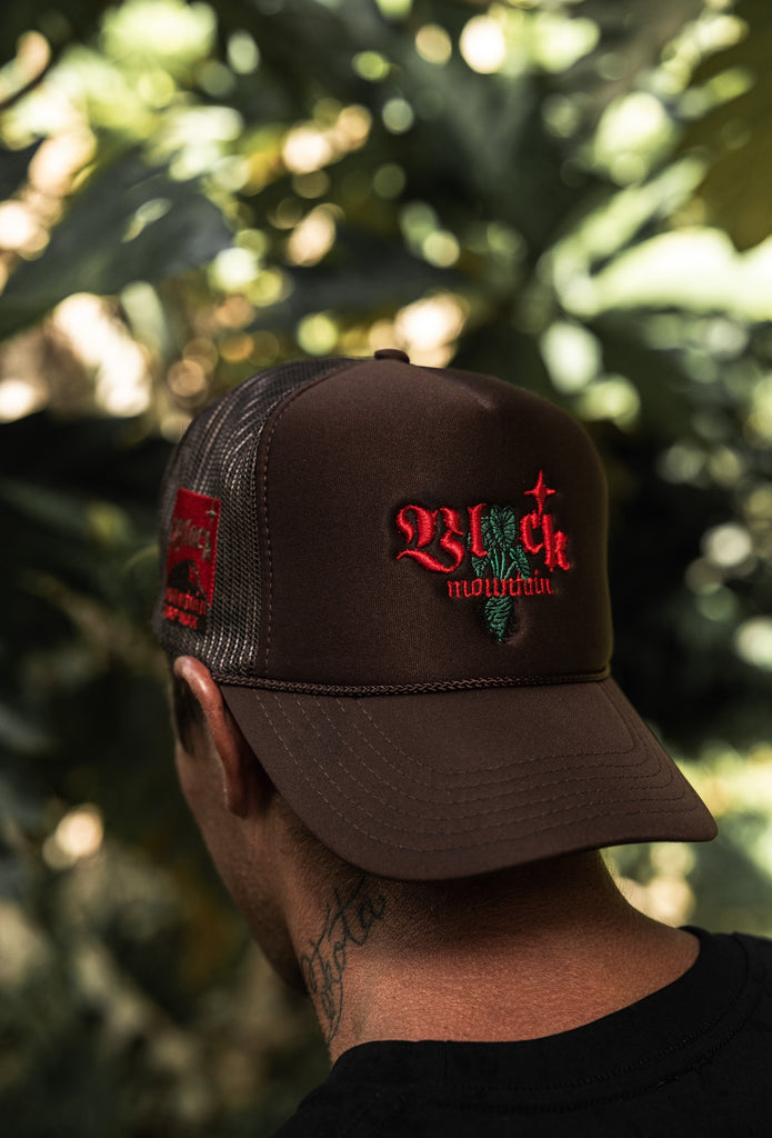 The Kalo Southern Sky Mesh Snapback Hat — Chocolate
