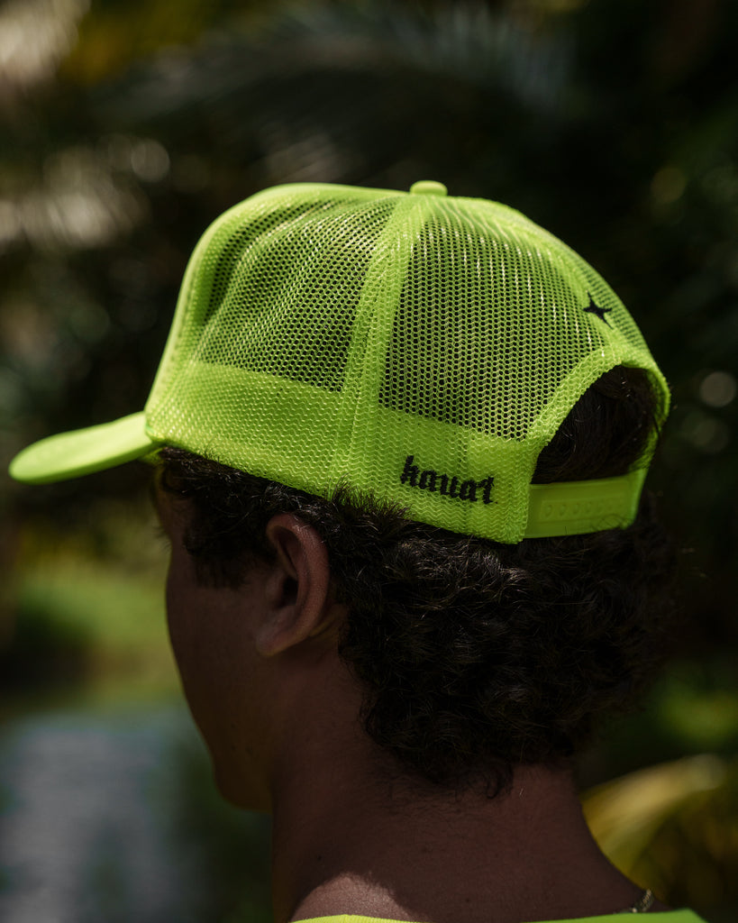The Black Mountain Mesh Snapback Hat — Hi Vis Yellow