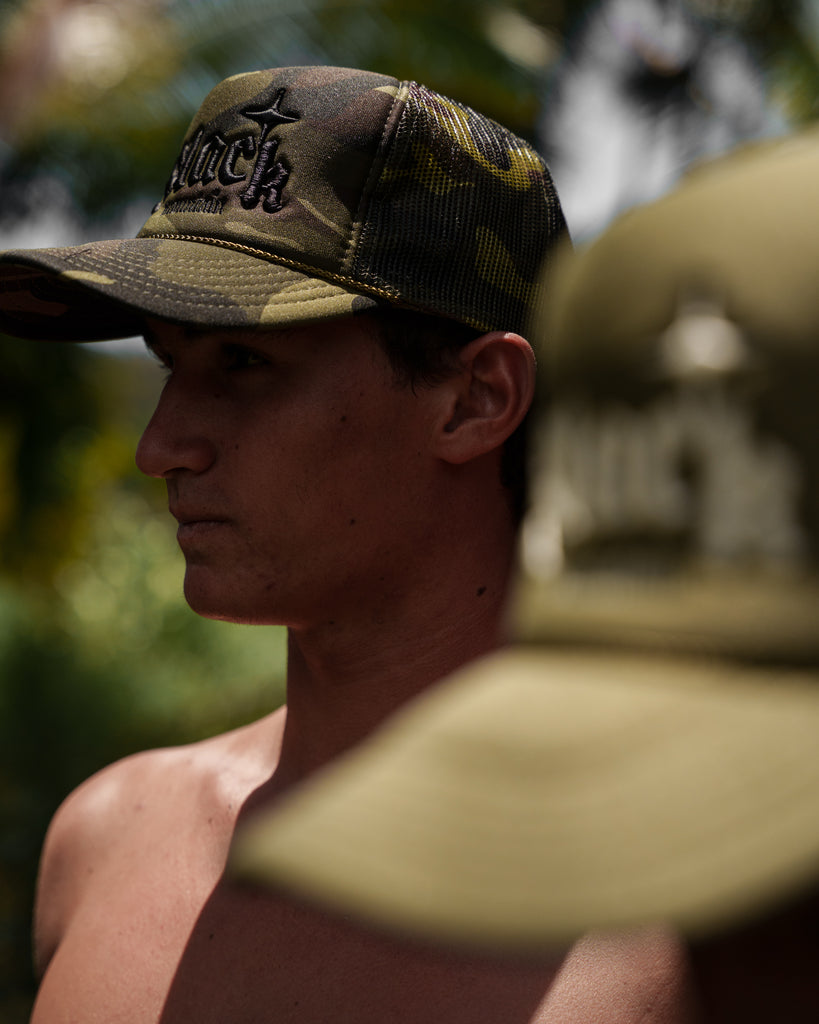 The Black Mountain Mesh Snapback Hat — Camouflage