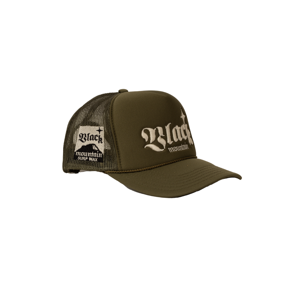 The Black Mountain Mesh Snapback Hat — Army Green