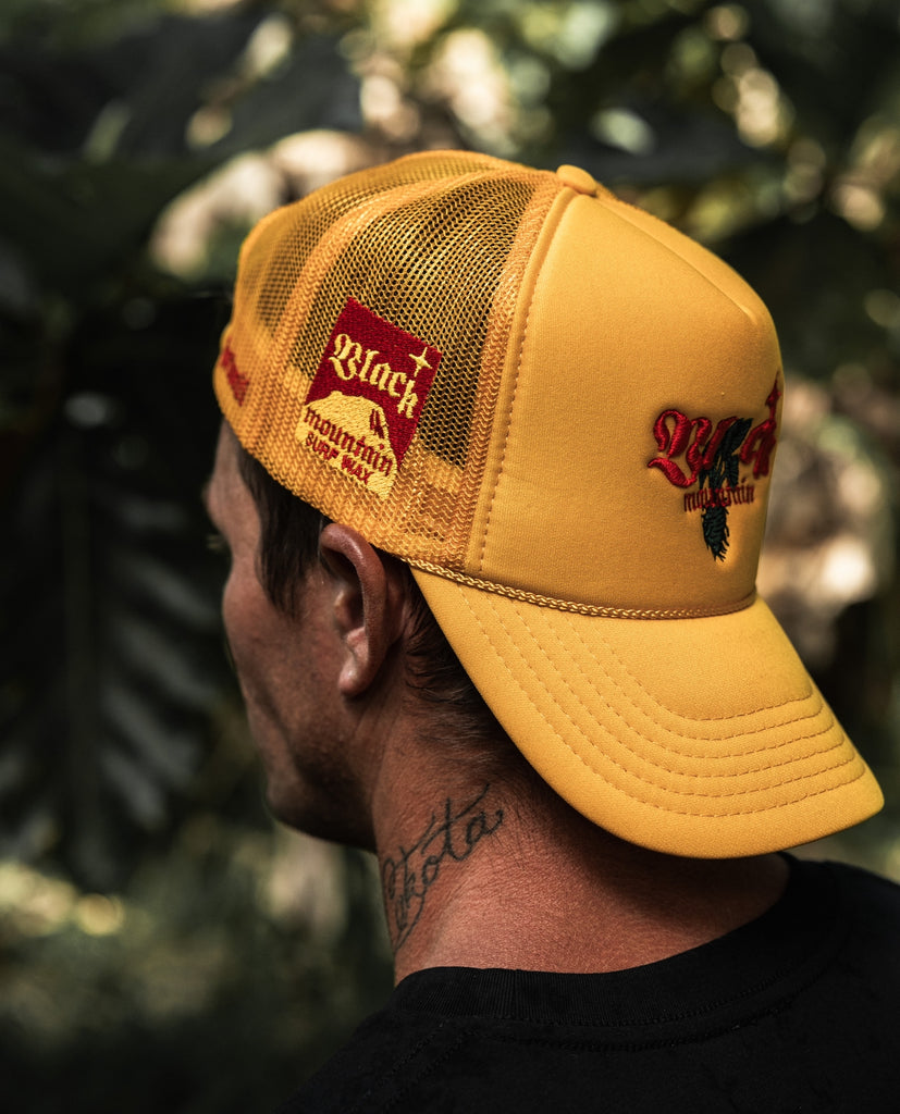 The Kalo Southern Sky Snapback Mesh Hat — Yellow
