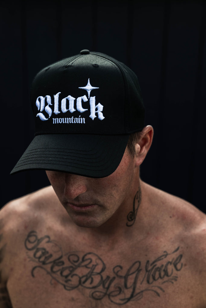 The Black Mountain Snapback Hat — Black — YOUTH